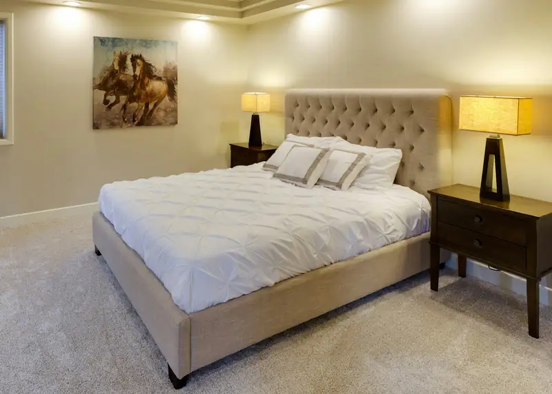 Bed being inspected for bed bugs